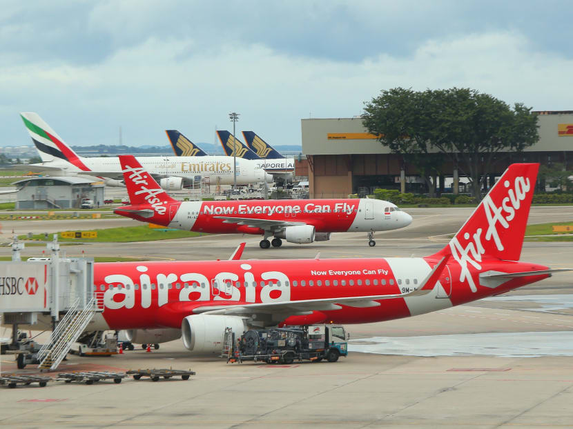 AirAsia aircraft on the tarmac of Changi Airport. TODAY file photo