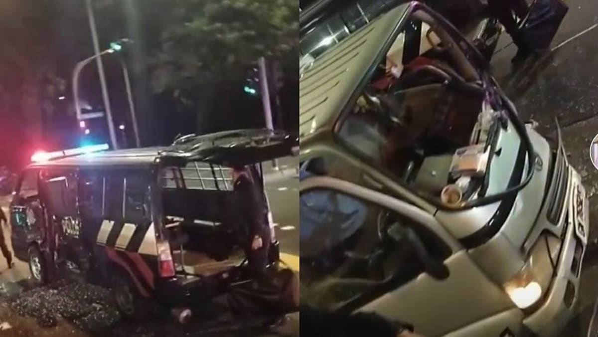 17 People Including 5 Police Officers Injured After Accident Between Police Van And Lorry Cna