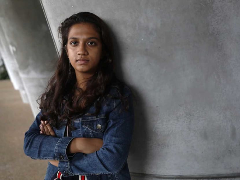 Komal Lad, 19, usually a quiet person, says she overcame her nerves at speaking in front of nearly 2,000 people at the Singapore Climate Rally because she believes the "cause is right".