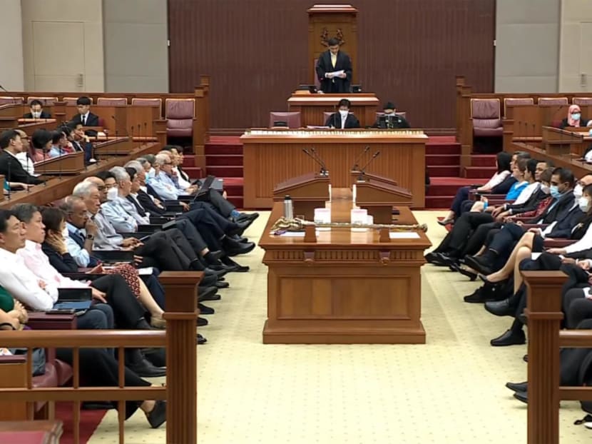 Singapore Parliament voting on a Bill to repeal Section 377A of the Penal Code on Nov 29, 2022.