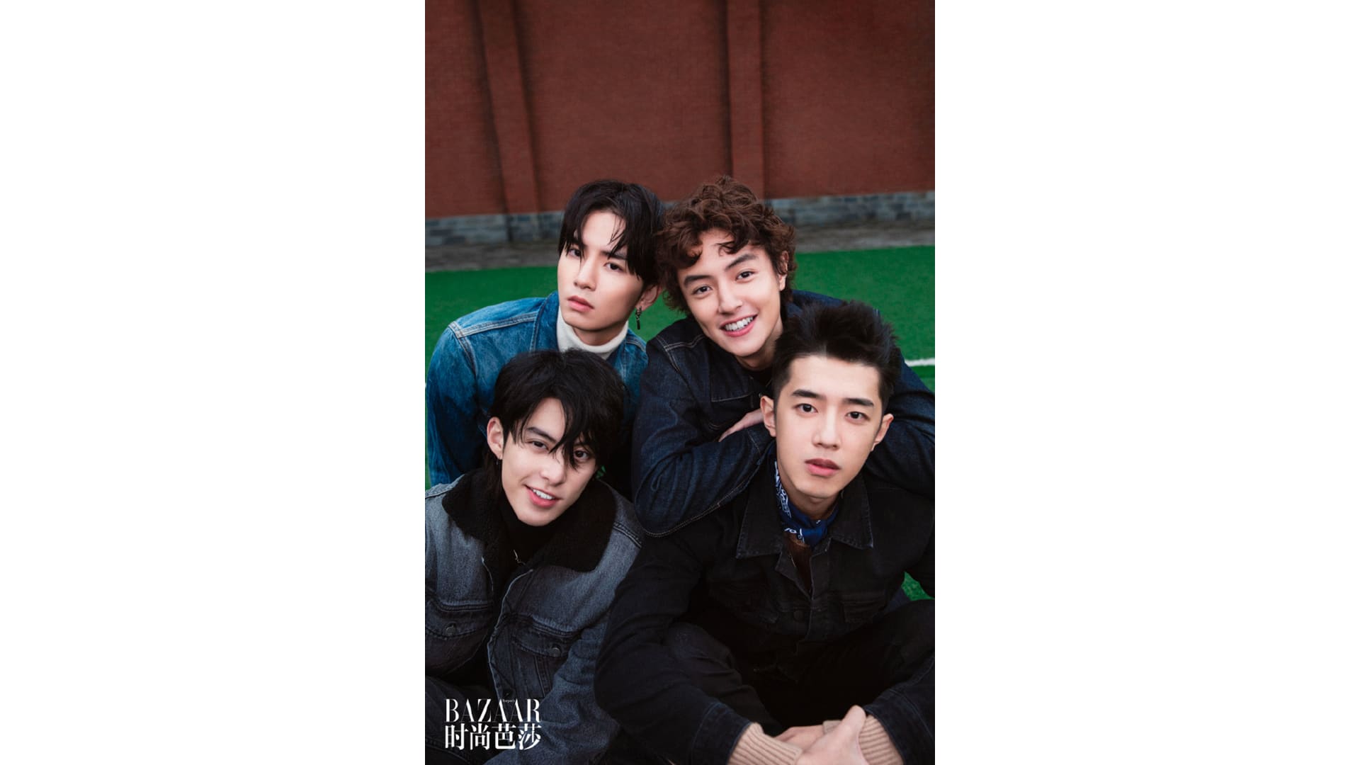 From left) Chinese actors Caesar Wu Xize, Dylan Wang Hedi and Connor Leong  or Liang Jingkang of the new lineup of Chinese boy group F4 arrive on the  Stock Photo - Alamy