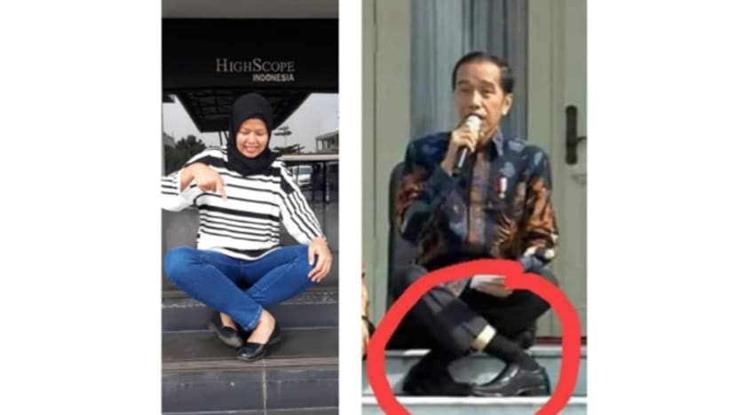 Gaya duduk bersila Jokowi cetuskan trend terbaru #JokowiChallenge Gaya duduk bersila Jokowi cetuskan trend terbaru #JokowiChallenge