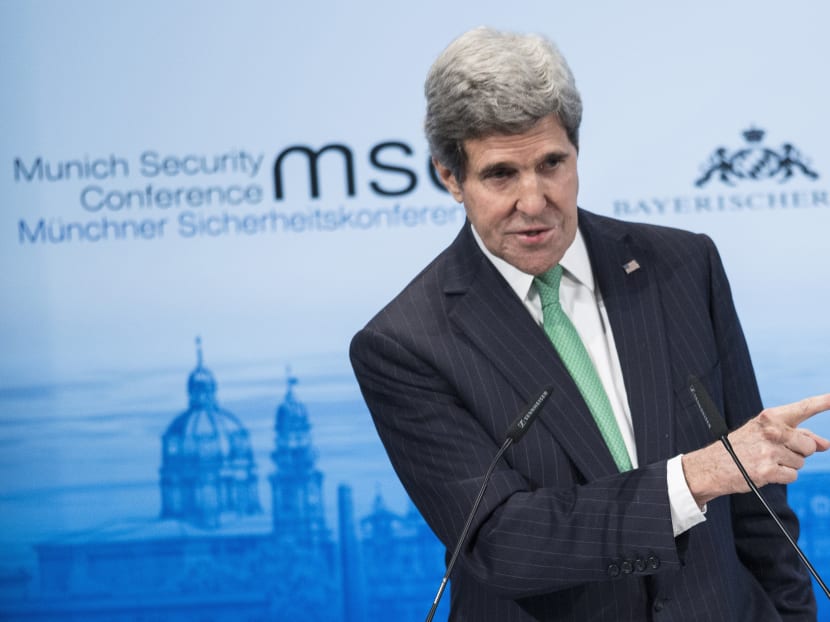 US Secretary of State John Kerry speaks during the Munich Security Conference at the Bayerischer Hof Hotel, Feb 1, 2014 in Munich, southern Germany. Photo: AP