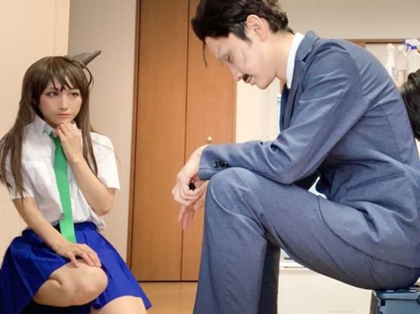 Japanese family cosplay Naruto, Detective Conan characters with young son Japanese family cosplay Naruto, Detective Conan characters with young son