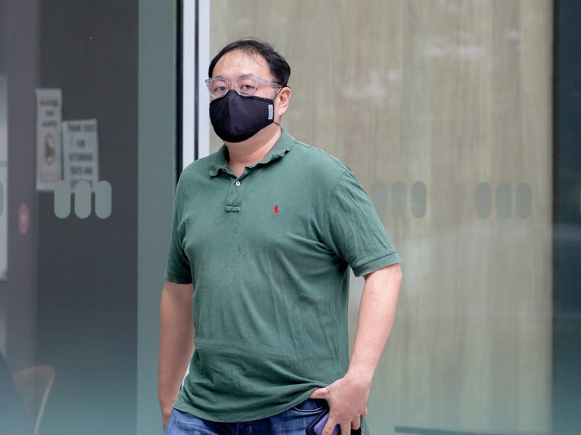 Kalvin Hai Chin Ts’uan arriving at the State Courts on April 27, 2022. Kalvin Hai Chin Ts’uan arriving at the State Courts on April 27, 2022.