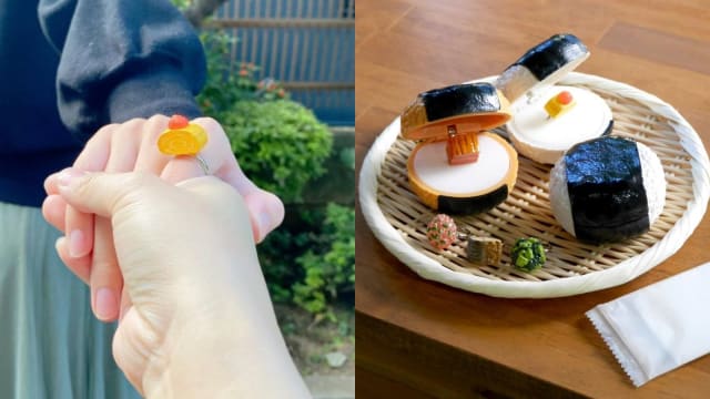 还是日本人会玩！当美味的饭团成了求婚戒指……
