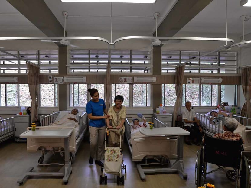 Inside a ward of the Pearl's Hill Care Home. Photo: Robin Choo
