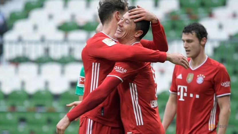 Football: Lewandowski landmark goal helps Bayern to 3-1 win at Werder Football: Lewandowski landmark goal helps Bayern to 3-1 win at Werder