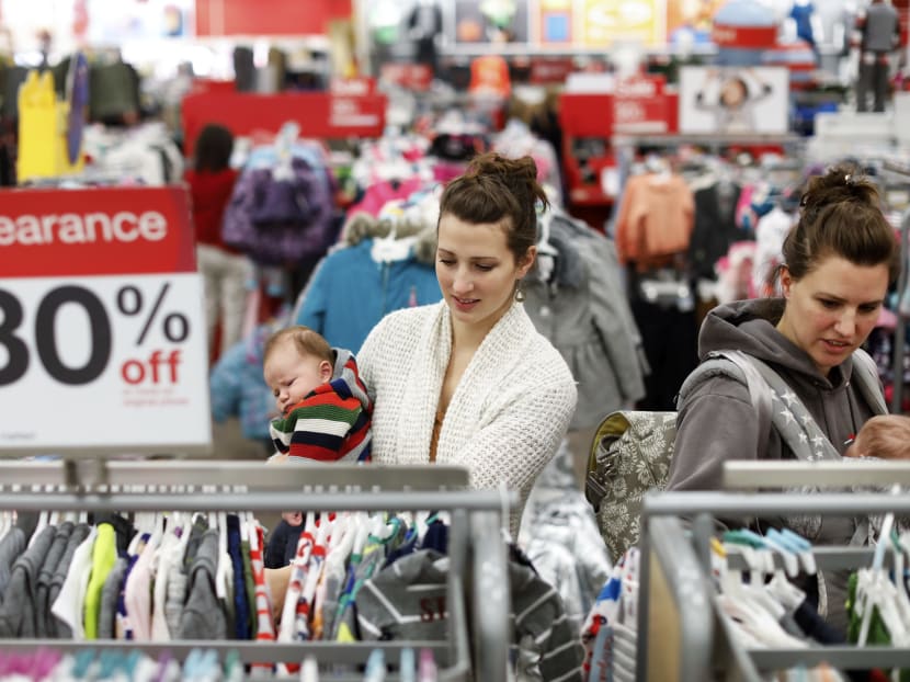 Shoppers browse the children’s clothing during Black Friday sales at Target New Jersey. Photo: The New York Times