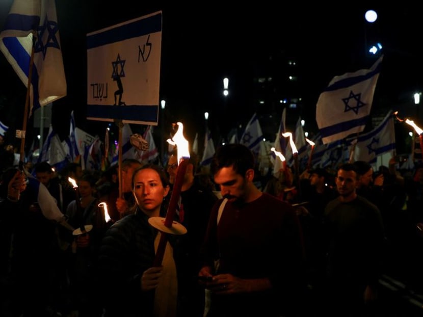 Israelis protest against planned judicial overhaul for 11th week Israelis protest against planned judicial overhaul for 11th week