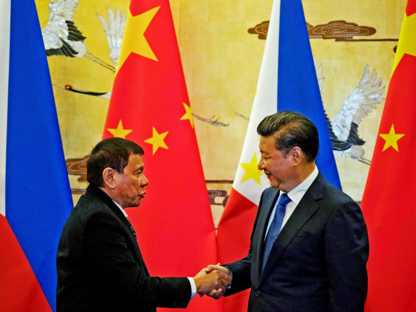 Philippine President Rodrigo Duterte (left) and Chinese President Xi Jinping agreed to establish a 

joint coast guard committee on maritime cooperation, a potentially significant step because Chinese 

Coast Guard vessels have been keeping Philippine fishing boats away from Scarborough Shoal. Photo: Reuters