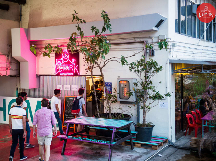 The three-year-old rooftop restaurant Lepark and the surrounding multi-storey car park were put up for sale in August. TODAY file photo