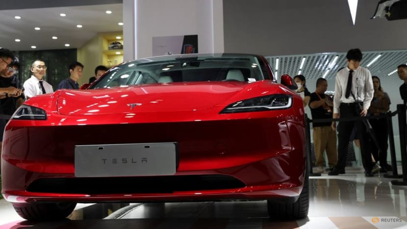Tesla shows off restyled Model 3 sedan at Beijing trade fair 