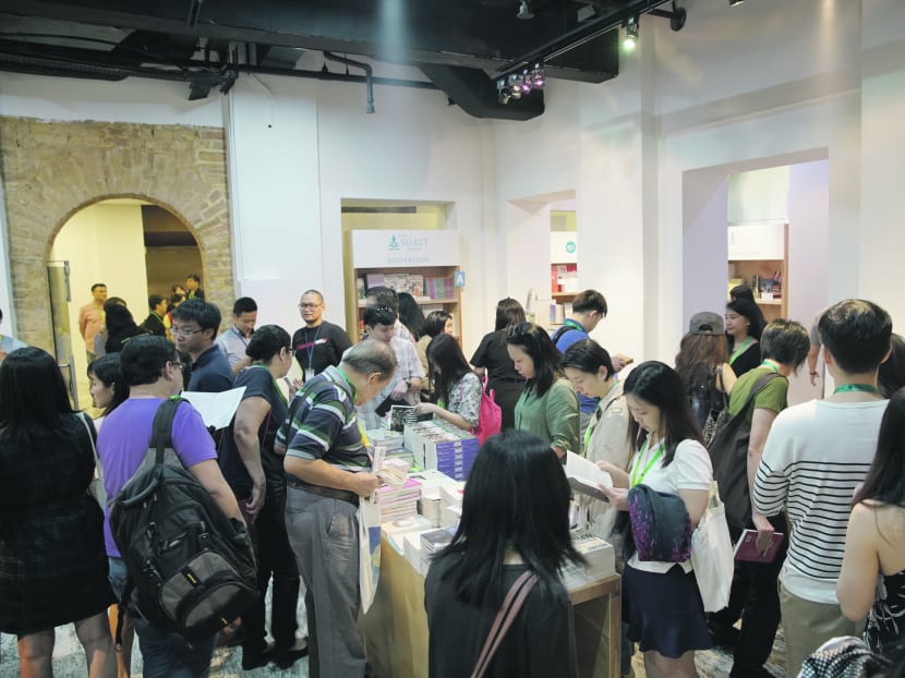 A packed bookstore at the Singapore Writers Festival. SWF file photo