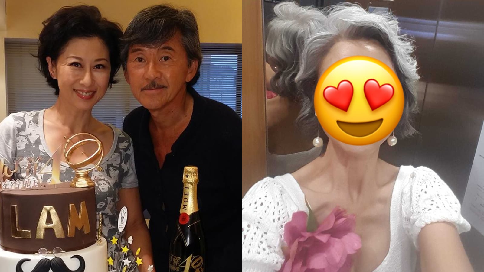 Sally Yeh Shows Off White Hair & “Cutey Wrinkles” On 60th Birthday; Says She Can Now Twin With Husband George Lam