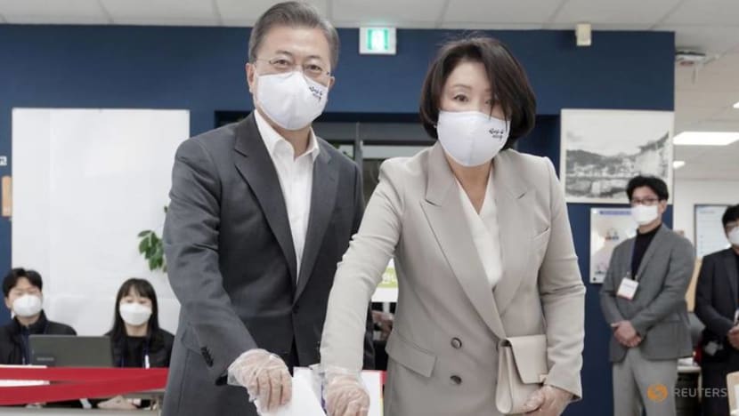 South Koreans back President Moon in record election turnout amid COVID-19 pandemic South Koreans back President Moon in record election turnout amid COVID-19 pandemic