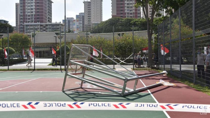 Teen dies after basketball hoop structure in Bedok South falls on him