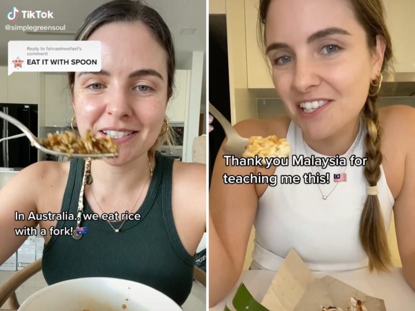 An Australian expatriate has caught the attention of TikTok users with her video about how living in Malaysia has taught her to eat rice with a spoon instead of a fork.