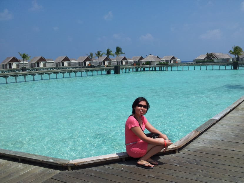 The author, seen here in this 2013 photo in Maldives, resigned from her job as an inbound travel agent in July due to the impact of Covid-19. She returned to Indonesia on Aug 14 and has been jobless since. The author, seen here in this 2013 photo in Maldives, resigned from her job as an inbound travel agent in July due to the impact of Covid-19. She returned to Indonesia on Aug 14 and has been jobless since.