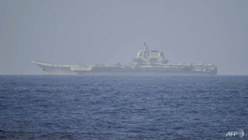 Chinese carrier group passes through Taiwan Strait