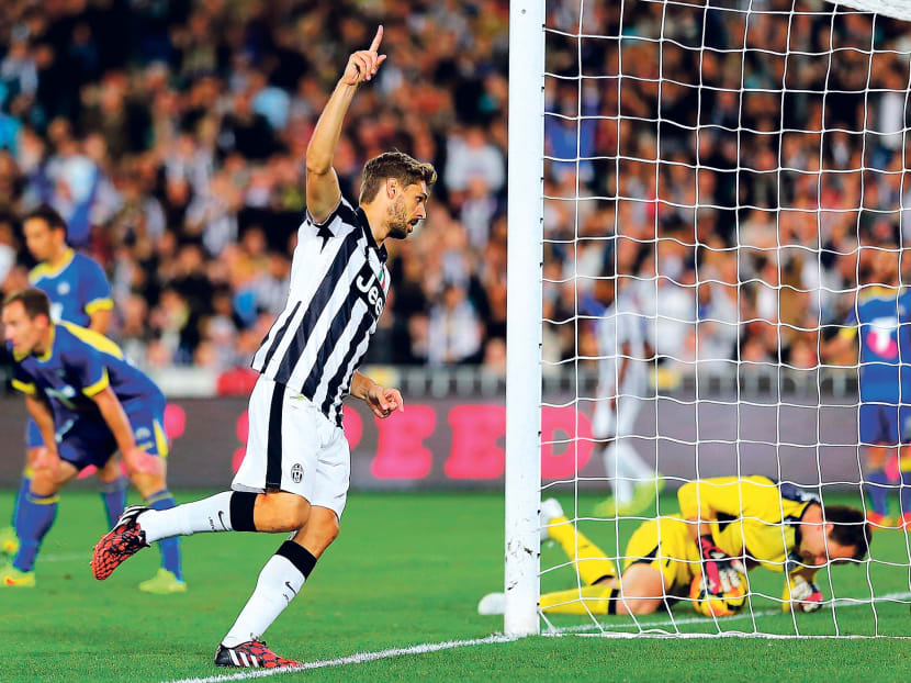Llorente (centre) equalised for Juve 
at the start of the second half against the A-League All Stars. PHOTO: GETTY IMAGES