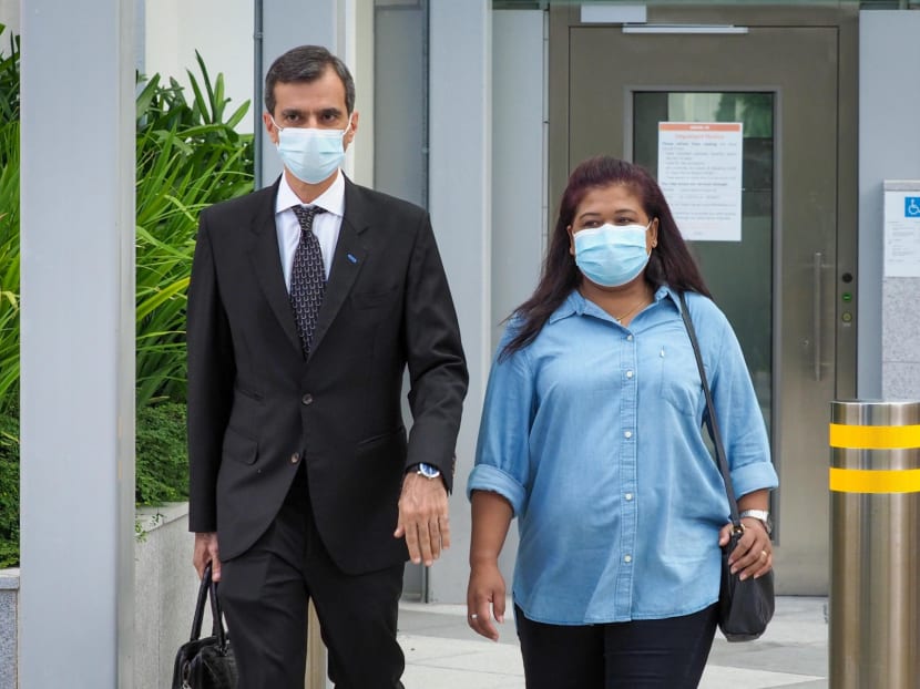 Ms Parti Liyani (right) and her lawyer Anil Balchandani (left) in a photo taken on Sept 8, 2020.