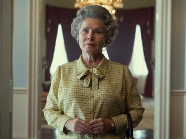 Imelda Staunton picks up royal baton as new queen in The Crown