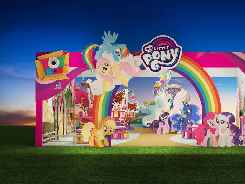 A Carnival With Supersized Versions Of My Little Pony