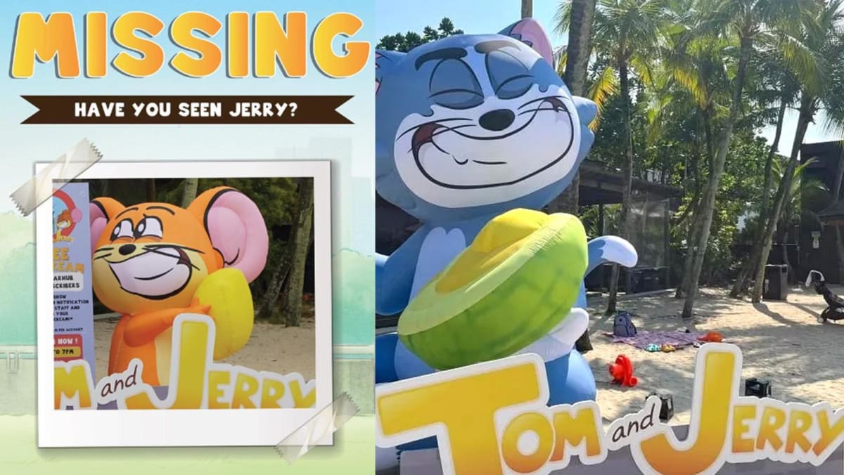 Have you seen this mouse? Inflatable Jerry mascot last spotted on Siloso Beach - Vimarsana News