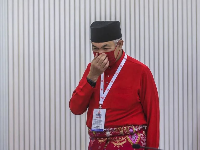 Umno president Ahmad Zahid Hamidi said that Mr Muhyiddin Yassin’s position as prime minister has lost its legitimacy and that he should resign. Umno president Ahmad Zahid Hamidi said that Mr Muhyiddin Yassin’s position as prime minister has lost its legitimacy and that he should resign.