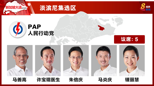 【新加坡大选】淡滨尼集选区：行动党以66.41%当选