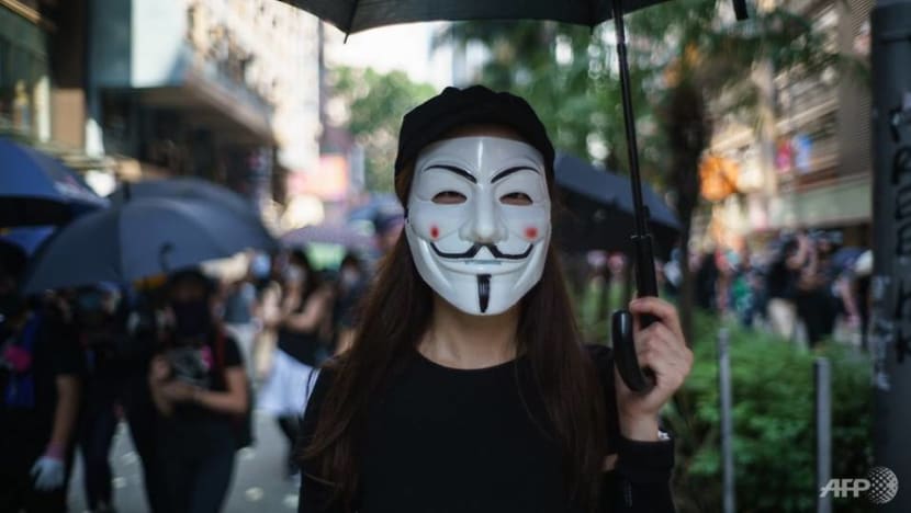 Hong Kong protesters embrace 'V for Vendetta' Guy Fawkes masks Hong Kong protesters embrace 'V for Vendetta' Guy Fawkes masks