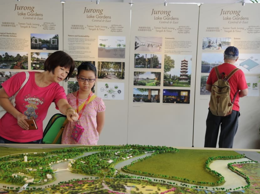 Members of the public at the exhibition for Jurong Lake Gardens Central and East on Nov 26, 2016. Photo: National Parks Board