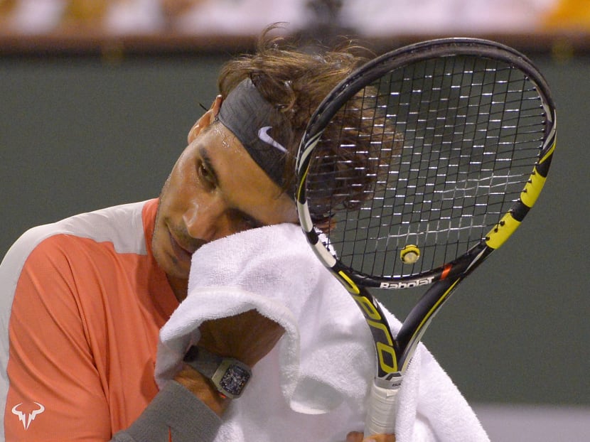 Rafael Nadal during his match against Alexandr Dolgopolov. Photo: AP
