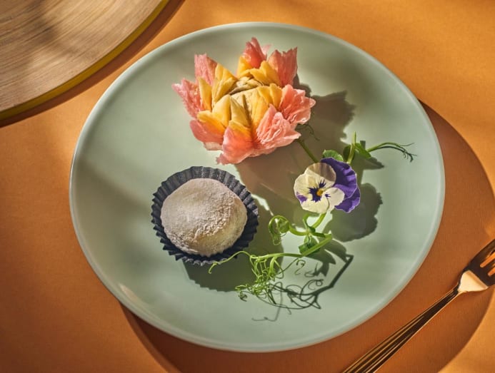 baked_peony_flower_red_bean_pastry_durian_glutinous_rice_ball