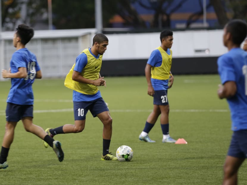Young Lions at a training session. Photo: Wee Teck Hian/TODAY