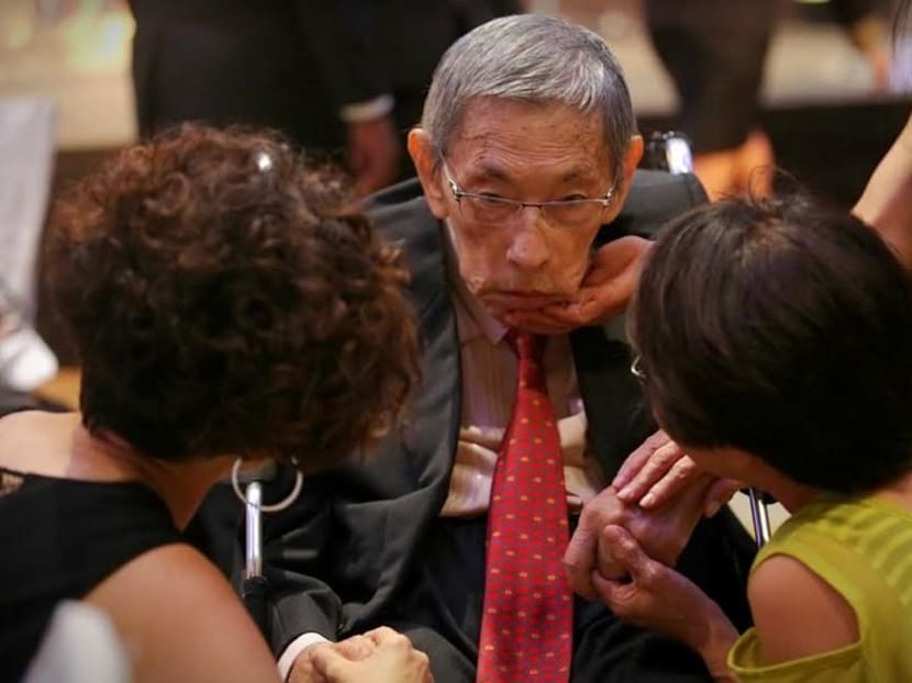 Rarely seen at public events for years, Mr Chiam See Tong made a surprise appearance at the Chiam See Tong Sports Fund gala dinner last month. Rarely seen at public events for years, Mr Chiam See Tong made a surprise appearance at the Chiam See Tong Sports Fund gala dinner last month.