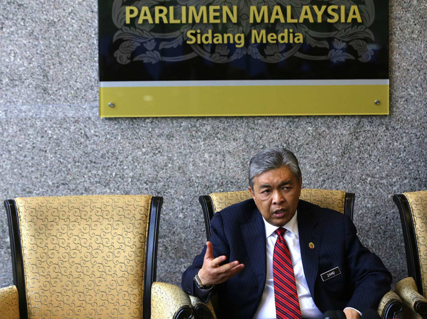 Malaysia's Home Minister Ahmad Zahid Hamidi believes an emergency meeting to discuss The Wall Street Journal’s expose will threaten the political stability of the country. Photo: The Malaysian Insider