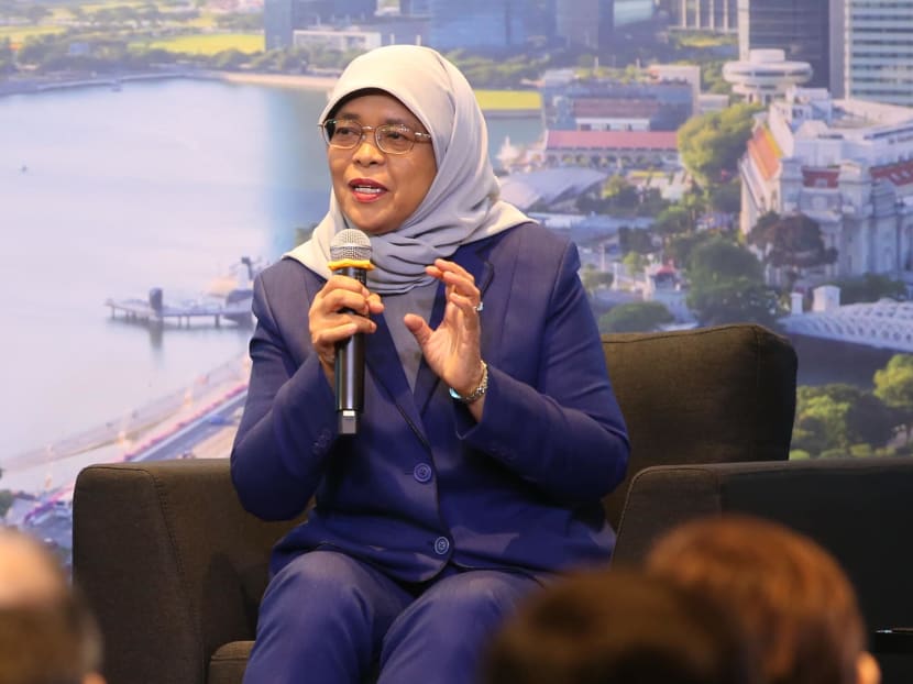 President Halimah Yacob (pictured) warns the public of a hoax email asking people to provide their email passwords in order to have dinner with her and other politicians on March 10.