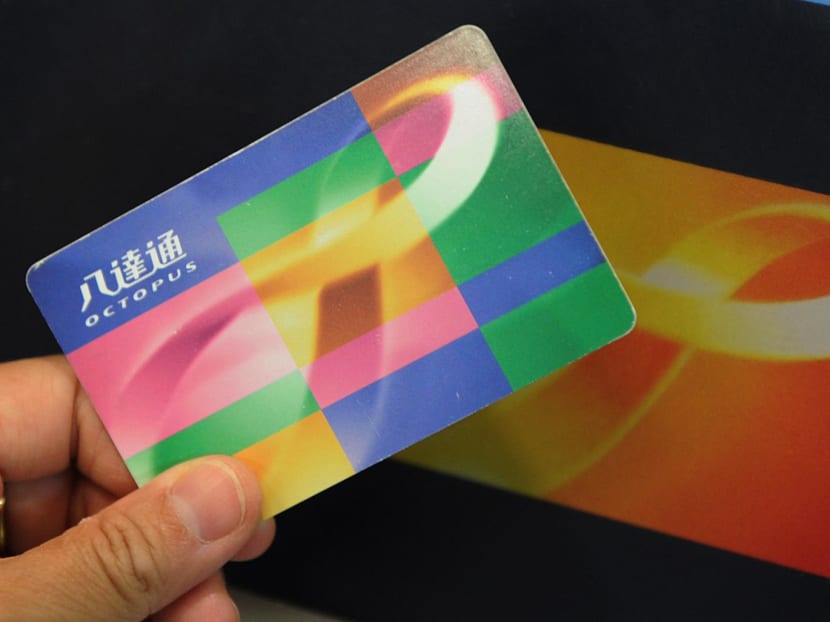 An Octopus stored value card in Hong Kong. 