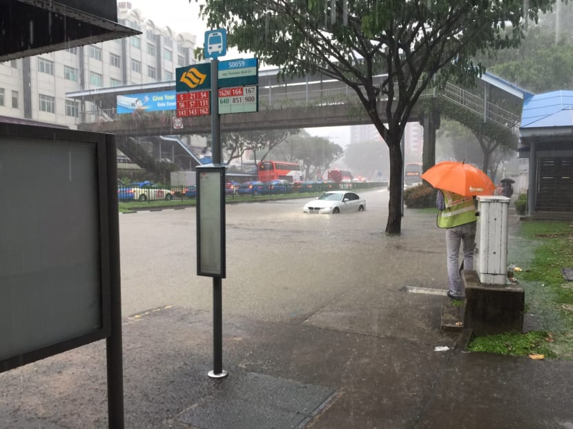 Flash floods hit parts of S’pore for second day in a row