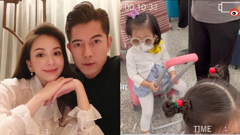 Aaron Kwok’s Wife Moka Fang Praised For Flying Economy Class On Daughters’ First Plane Ride