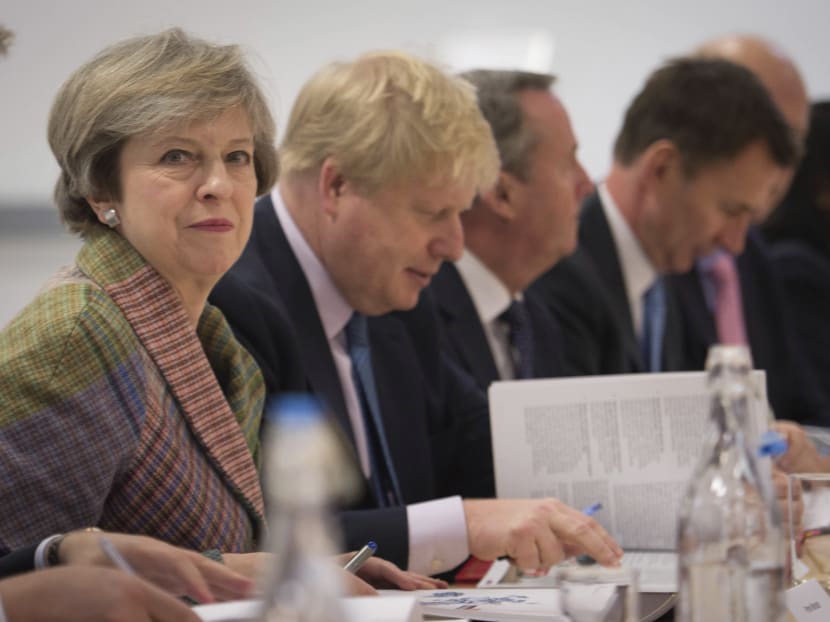 Britain's Prime Minister Theresa May holds a regional Cabinet meeting in Runcorn, on Jan 23, 2017 as she launched her industrial strategy for post-Brexit Britain with a promise the Government will "step up" and take an active role in backing business Photo: PA via AP