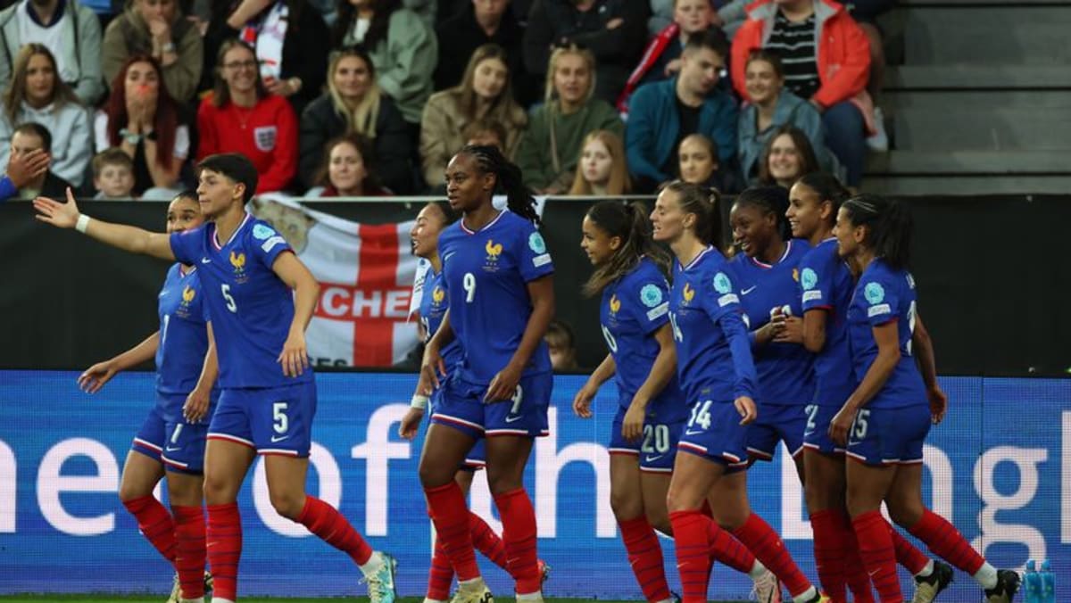 France beat holders England 2-1 to stay top of Euro 2025 qualifying