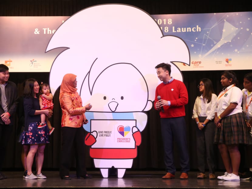 President Halimah Yacob was present at the launch of the President’s Challenge 2018 on Sunday (Feb 11). Photo: Ooi Boon Keong/TODAY