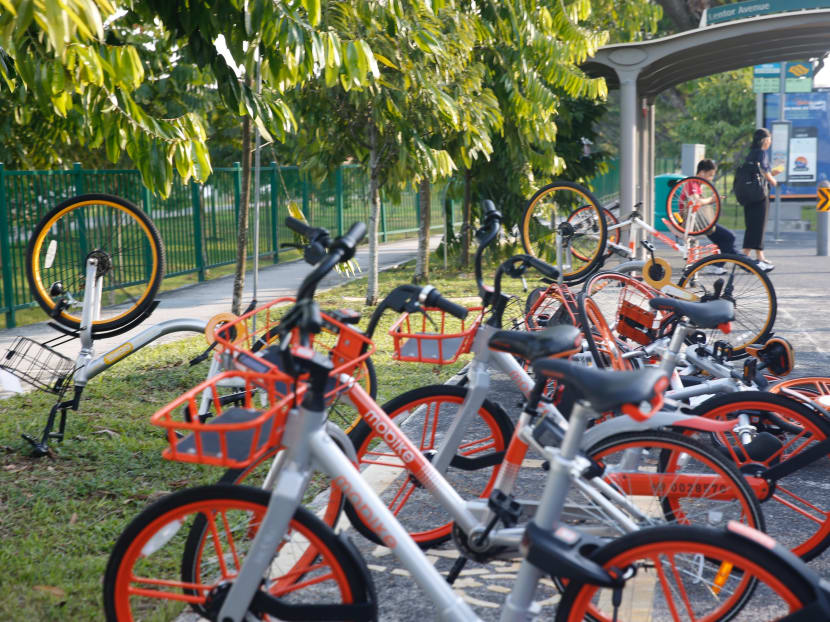 Users caught for parking their shared bicycles indiscriminately more than three times in a year will be banned temporarily from renting from all bike-sharing operators. TODAY file photo