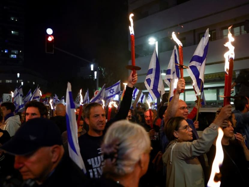 Israelis protest against planned judicial overhaul for 11th week