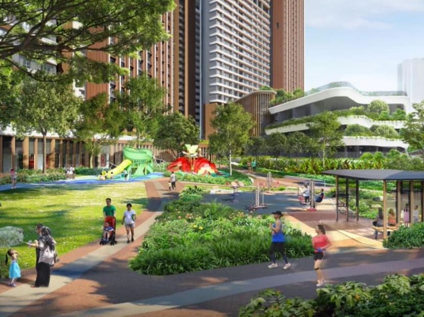 An artist's impression of Alexandra Vale, which will feature a new park with outdoor play and fitness facilities.