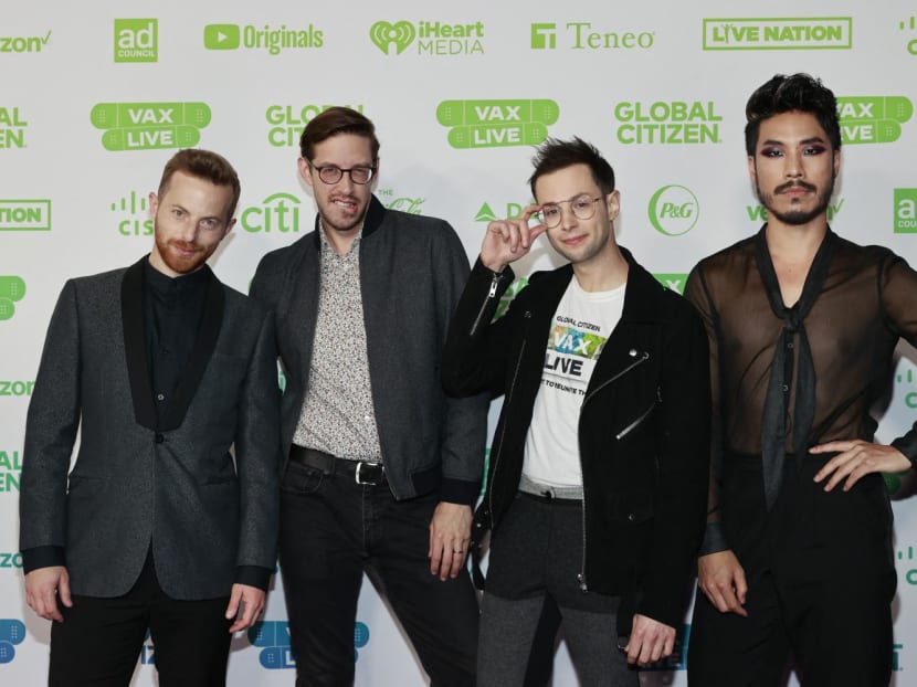 In this image released on May 2, (left to right) Ned Fulmer, Keith Habersberger, Zach Kornfeld, and Eugene Lee Yang of The Try Guys attend Global Citizen VAX LIVE: The Concert To Reunite The World at SoFi Stadium in Inglewood, California. In this image released on May 2, (left to right) Ned Fulmer, Keith Habersberger, Zach Kornfeld, and Eugene Lee Yang of The Try Guys attend Global Citizen VAX LIVE: The Concert To Reunite The World at SoFi Stadium in Inglewood, California.