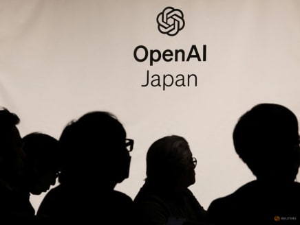 Journalists are silhouetted at OpenAI’s press conference about the opening of its first Asia office in Tokyo, Japan on April 15, 2024.